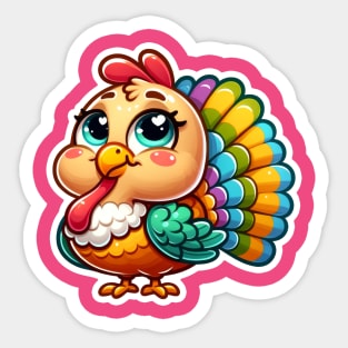 Turkey Kawaii Critter Cove Cute Animal A Splash of Forest Frolics and Underwater Whimsy! Sticker